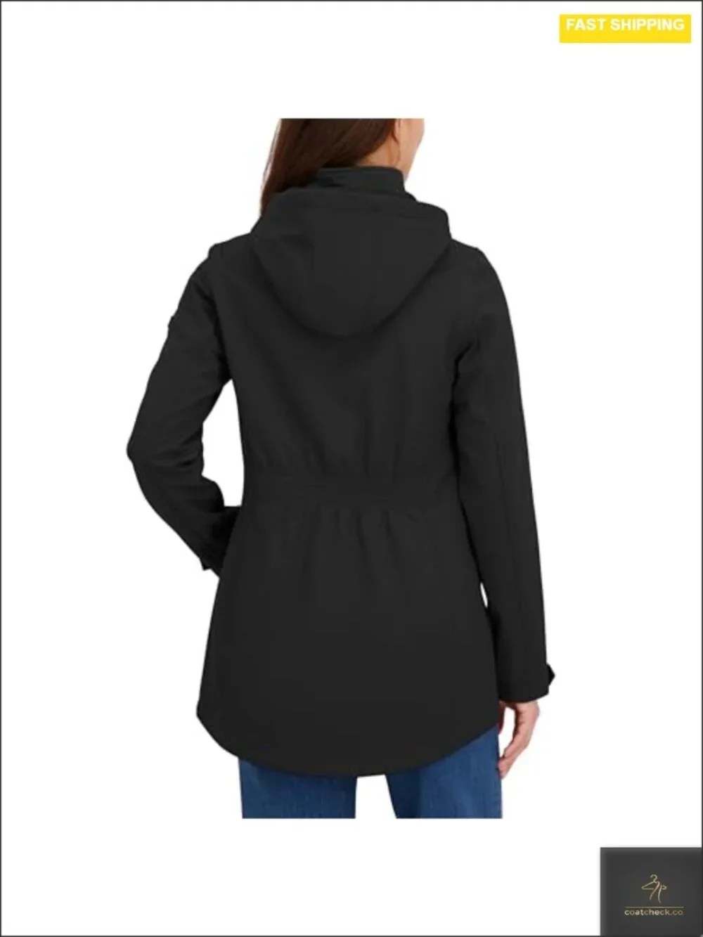 Women's Performance Softshell Jacket Wind Water Resistant Fleece Lined Hi-Low